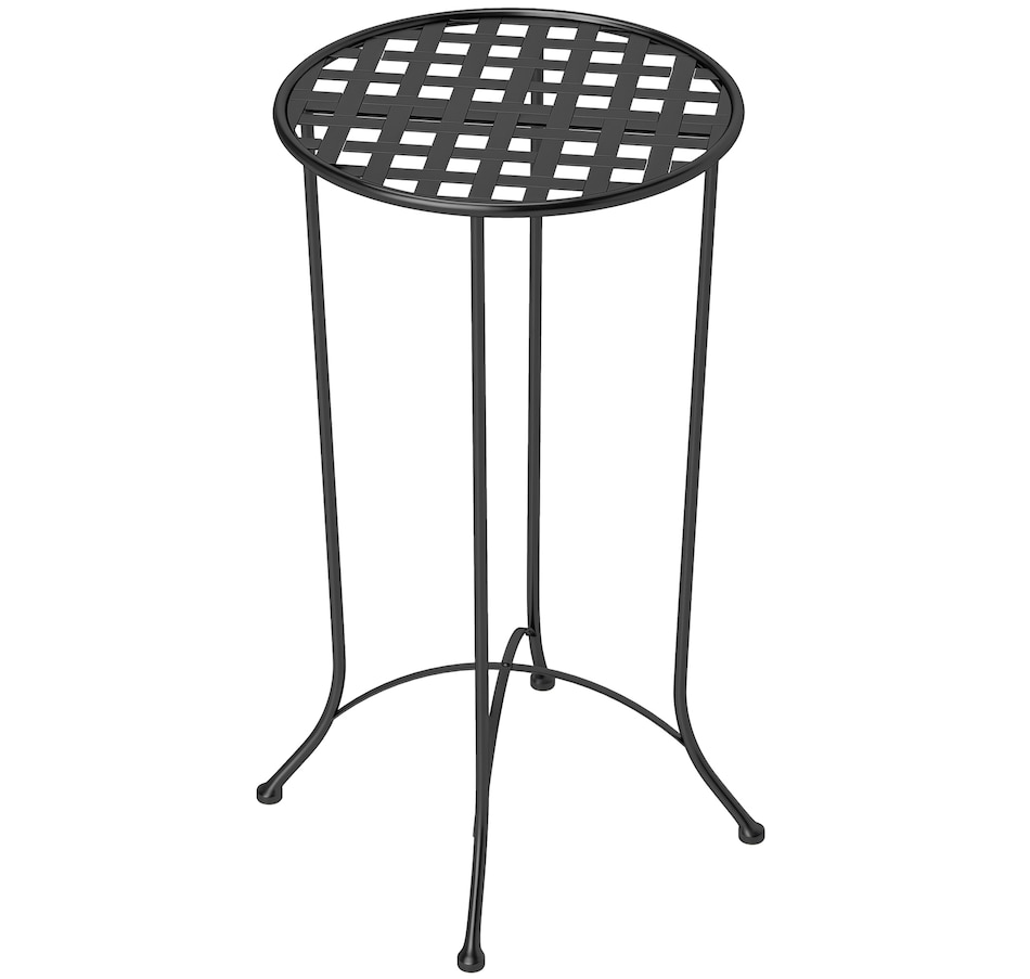 Image 964557.jpg, Product 964-557 / Price $49.99, Outsunny 16" Patio Side Table, Metal Outdoor Table with Grid Top, Black from Outsunny on TSC.ca's Home & Garden department