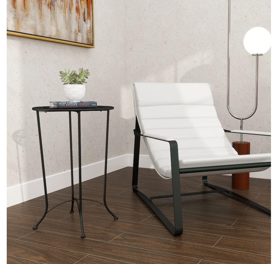 Image 964557_ALTMORE7.jpg, Product 964-557 / Price $49.99, Outsunny 16" Patio Side Table, Metal Outdoor Table with Grid Top, Black from Outsunny on TSC.ca's Home & Garden department