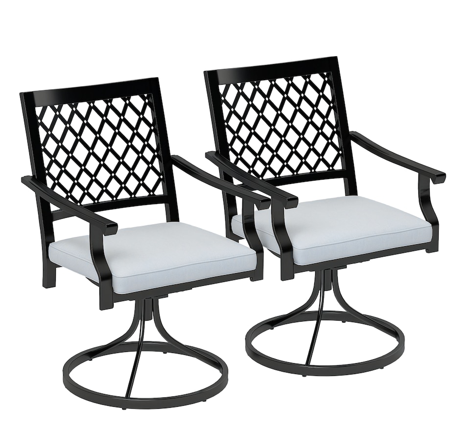 Image 964561.png, Product 964-561 / Price $239.99, Outsunny Patio Chairs Set of 2, Outdoor Swivel Chair with Armrests from Outsunny on TSC.ca's Home & Garden department