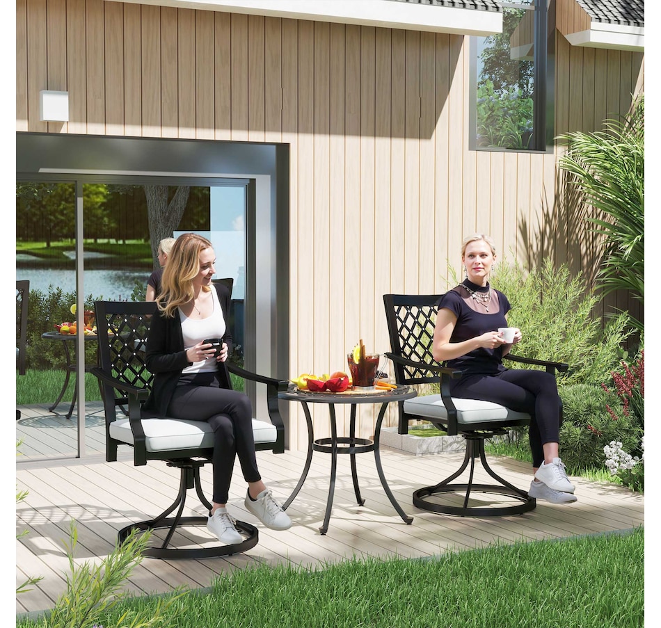Image 964561_ALTMORE1.jpg, Product 964-561 / Price $239.99, Outsunny Patio Chairs Set of 2, Outdoor Swivel Chair with Armrests from Outsunny on TSC.ca's Home & Garden department
