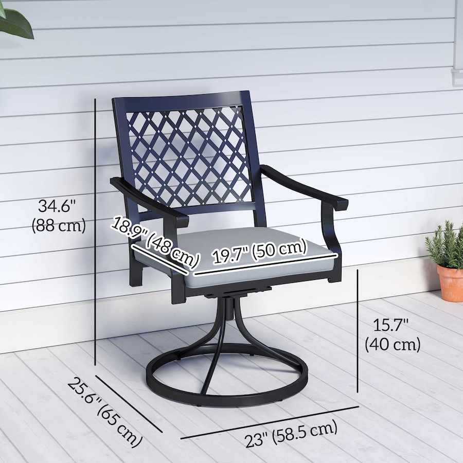 Image 964561_ALTMORE2.jpg, Product 964-561 / Price $294.99, Outsunny Patio Chairs Set of 2, Outdoor Swivel Chair with Armrests from Outsunny on TSC.ca's Home & Garden department