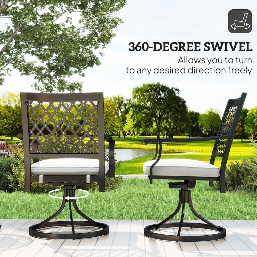 Image 964561_ALTMORE3.jpg, Product 964-561 / Price $294.99, Outsunny Patio Chairs Set of 2, Outdoor Swivel Chair with Armrests from Outsunny on TSC.ca's Home & Garden department