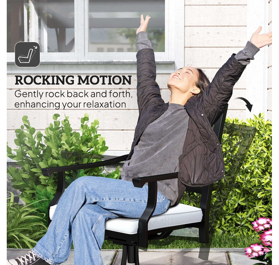 Image 964561_ALTMORE4.jpg, Product 964-561 / Price $239.99, Outsunny Patio Chairs Set of 2, Outdoor Swivel Chair with Armrests from Outsunny on TSC.ca's Home & Garden department
