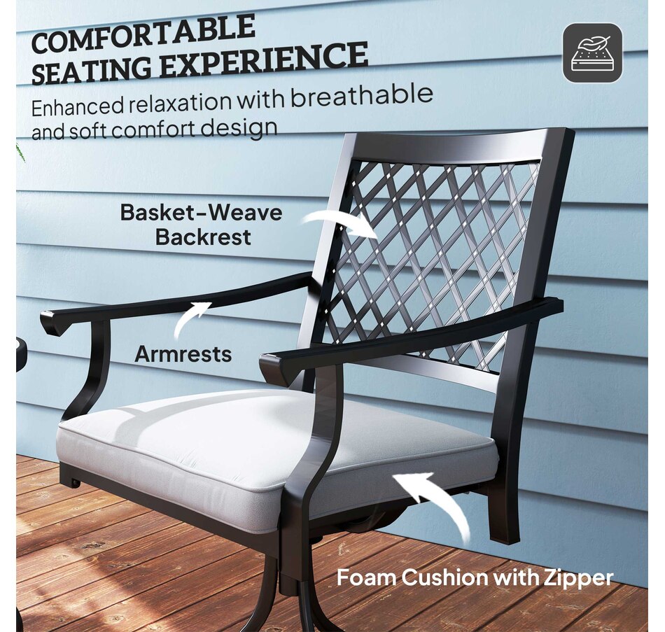 Image 964561_ALTMORE5.jpg, Product 964-561 / Price $239.99, Outsunny Patio Chairs Set of 2, Outdoor Swivel Chair with Armrests from Outsunny on TSC.ca's Home & Garden department
