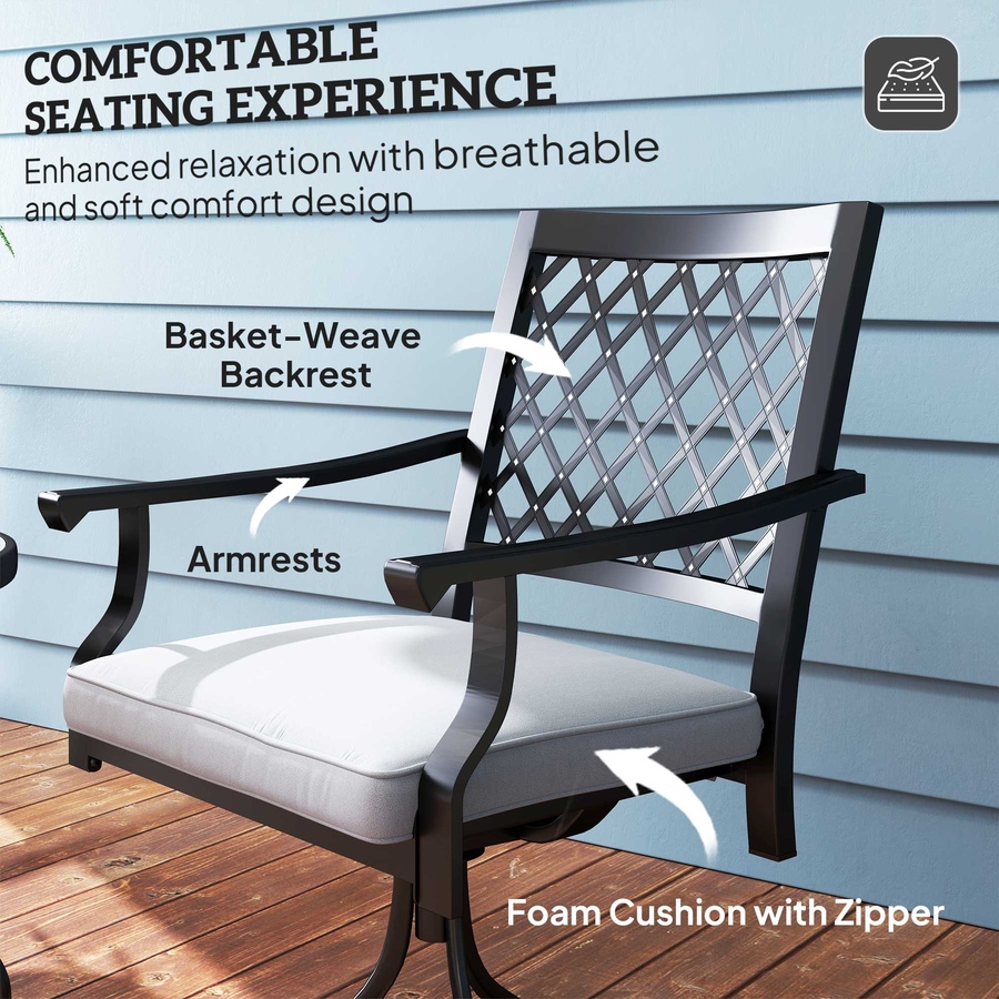 Image 964561_ALTMORE5.jpg, Product 964-561 / Price $294.99, Outsunny Patio Chairs Set of 2, Outdoor Swivel Chair with Armrests from Outsunny on TSC.ca's Home & Garden department