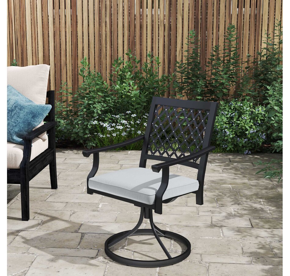 Image 964561_ALTMORE7.jpg, Product 964-561 / Price $239.99, Outsunny Patio Chairs Set of 2, Outdoor Swivel Chair with Armrests from Outsunny on TSC.ca's Home & Garden department