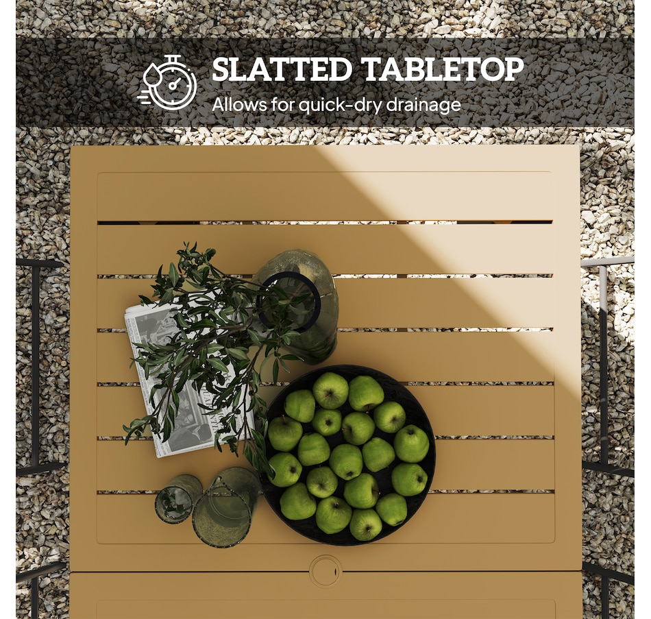 Image 964562_ALTMORE5.jpg, Product 964-562 / Price $189.99, Outsunny 59" Outdoor Dining Table with Umbrella Hole, Patio Table, Brown from Outsunny on TSC.ca's Home & Garden department