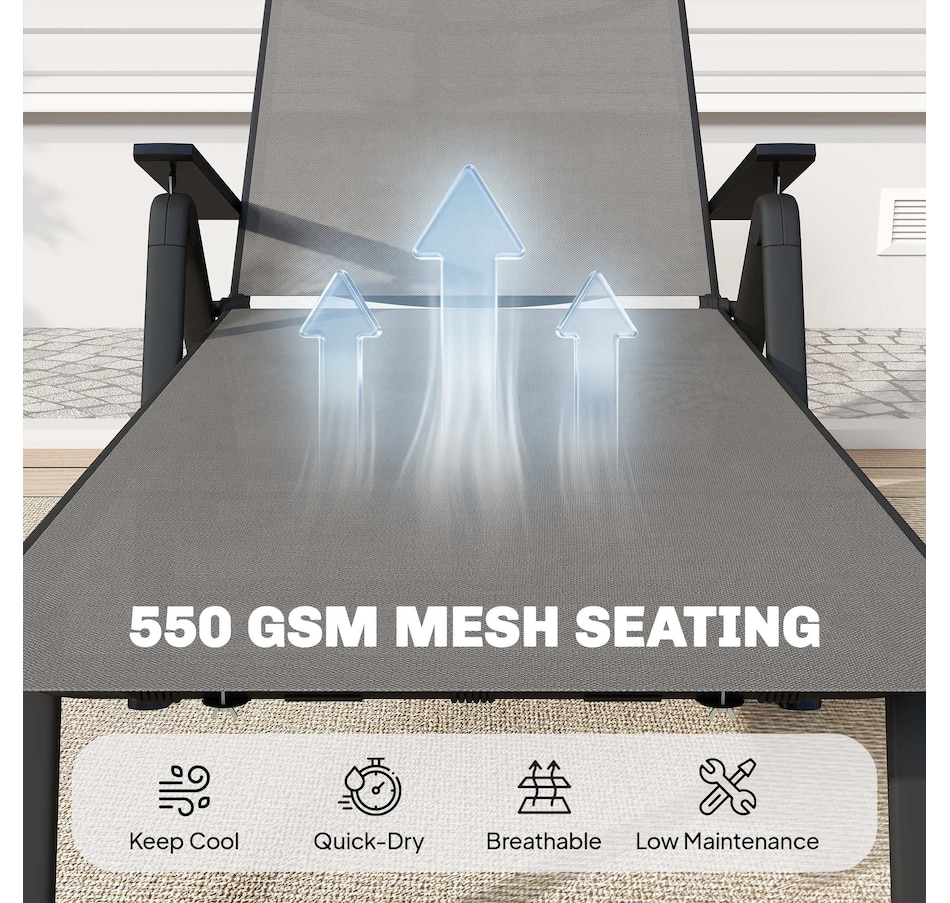 Image 964564_ALTMORE13.jpg, Product 964-564 / Price $119.99, Outsunny Folding Lounge Chair, 5-Level Adjustable Tanning Chair, Grey from Outsunny on TSC.ca's Home & Garden department
