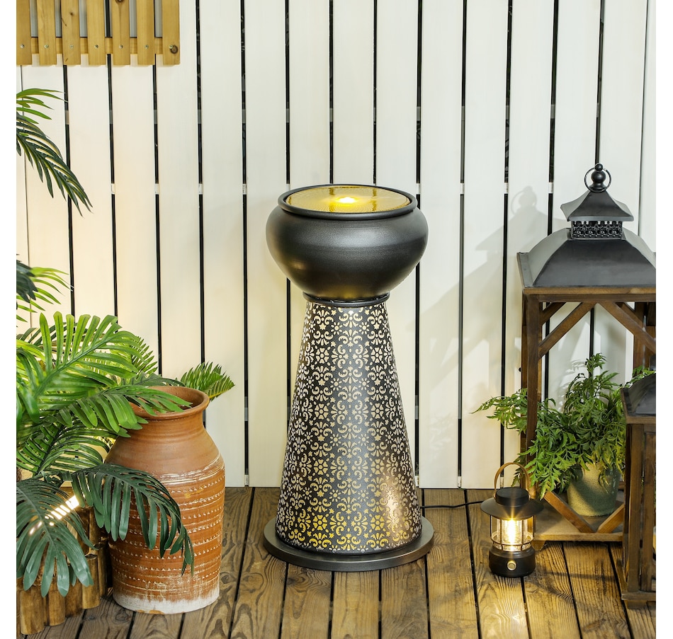 Image 964571_ALTMORE1.jpg, Product 964-571 / Price $154.99, Outsunny Outdoor Water Fountain Waterfall Fountain with LED, Multi-colour from Outsunny on TSC.ca's Home & Garden department