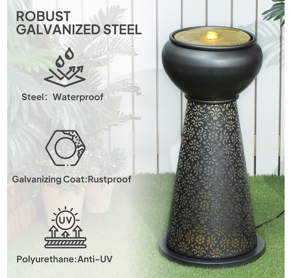 Image 964571_ALTMORE5.jpg, Product 964-571 / Price $154.99, Outsunny Outdoor Water Fountain Waterfall Fountain with LED, Multi-colour from Outsunny on TSC.ca's Home & Garden department