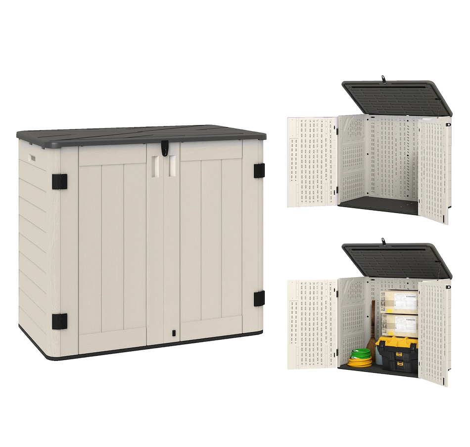 Image 964572.jpg, Product 964-572 / Price $339.99, Outsunny 185 Gallon Storage Cabinet with Openable Top and Lockable Doors from Outsunny on TSC.ca's Home & Garden department