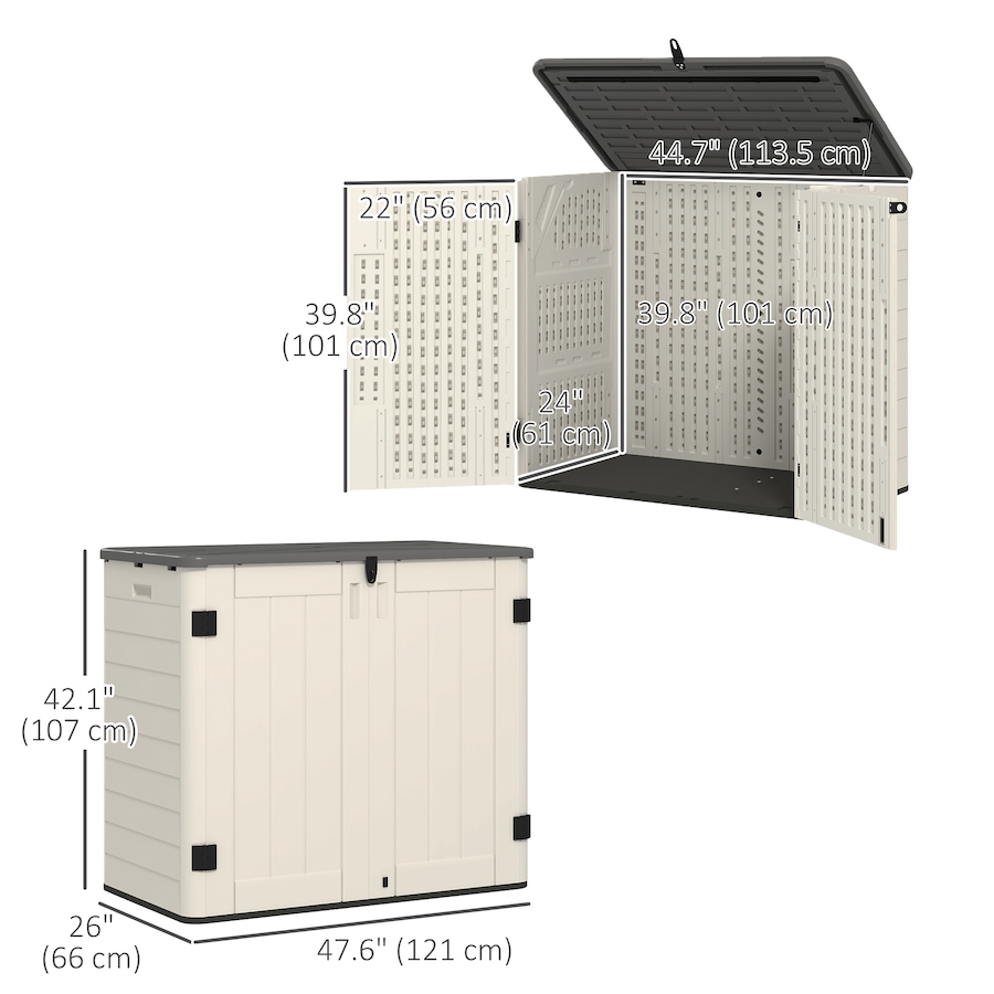 Image 964572_ALTMORE2.jpg, Product 964-572 / Price $339.99, Outsunny 185 Gallon Storage Cabinet with Openable Top and Lockable Doors from Outsunny on TSC.ca's Home & Garden department