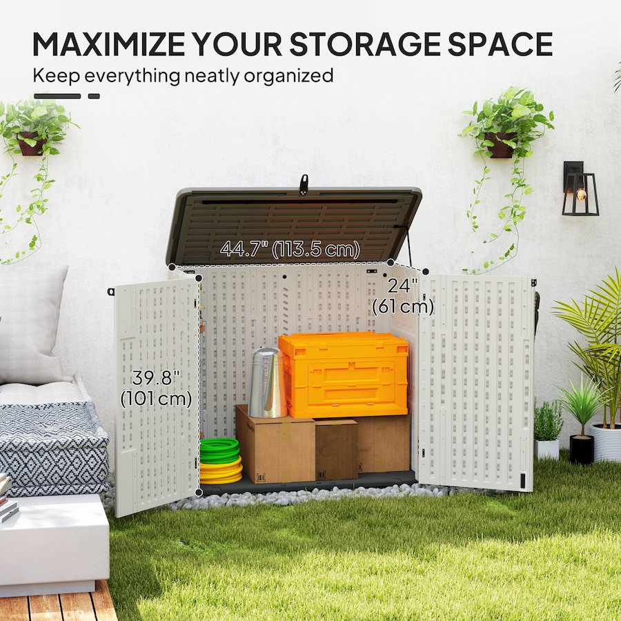 Image 964572_ALTMORE3.jpg, Product 964-572 / Price $339.99, Outsunny 185 Gallon Storage Cabinet with Openable Top and Lockable Doors from Outsunny on TSC.ca's Home & Garden department
