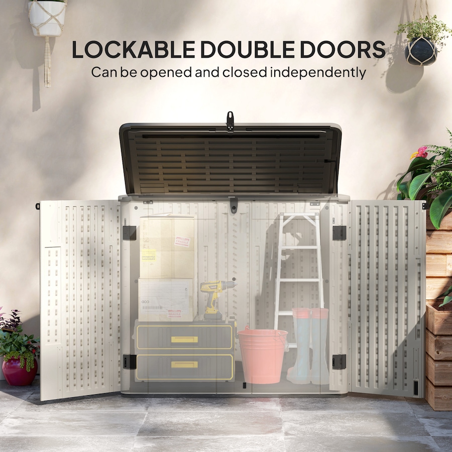 Image 964572_ALTMORE4.jpg, Product 964-572 / Price $339.99, Outsunny 185 Gallon Storage Cabinet with Openable Top and Lockable Doors from Outsunny on TSC.ca's Home & Garden department