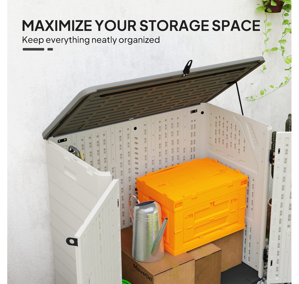 Image 964572_ALTMORE6.jpg, Product 964-572 / Price $339.99, Outsunny 185 Gallon Storage Cabinet with Openable Top and Lockable Doors from Outsunny on TSC.ca's Home & Garden department