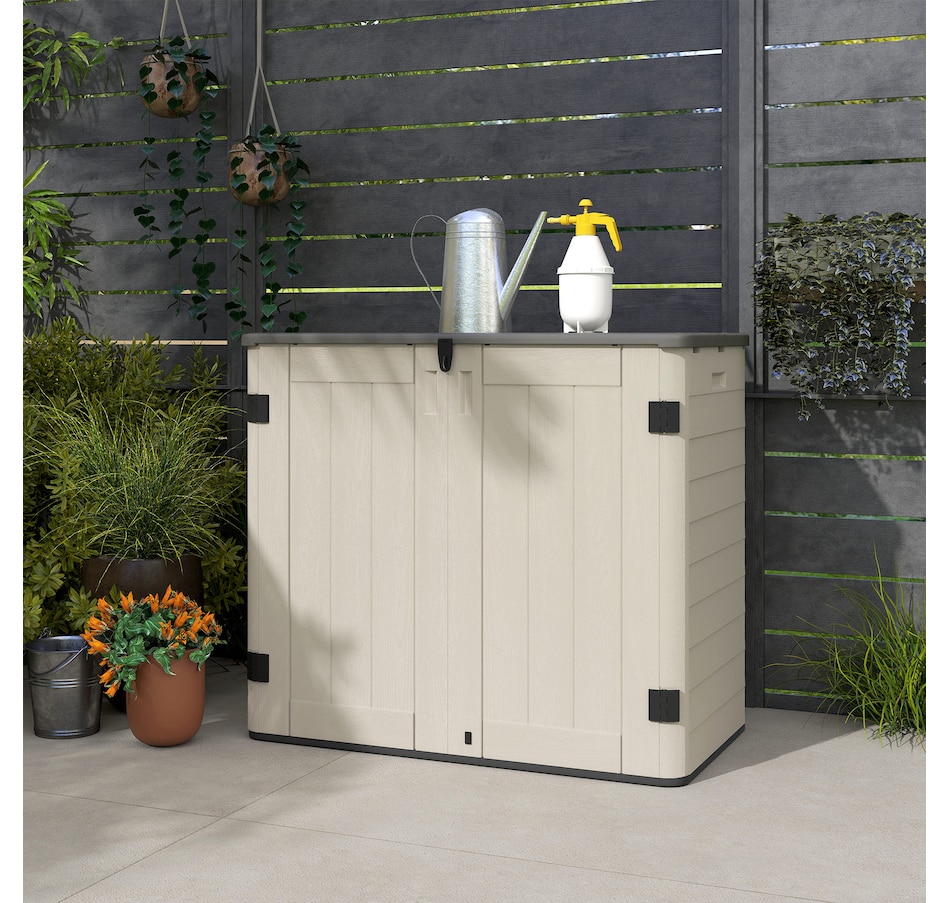 Image 964572_ALTMORE7.jpg, Product 964-572 / Price $339.99, Outsunny 185 Gallon Storage Cabinet with Openable Top and Lockable Doors from Outsunny on TSC.ca's Home & Garden department