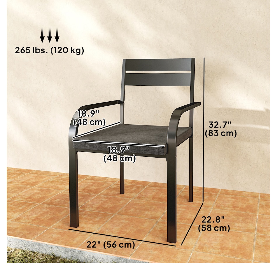 Image 964574_ALTMORE2.jpg, Product 964-574 / Price $141.99, Outsunny 2 Pcs Aluminum Outdoor Dining Chairs from Outsunny on TSC.ca's Home & Garden department