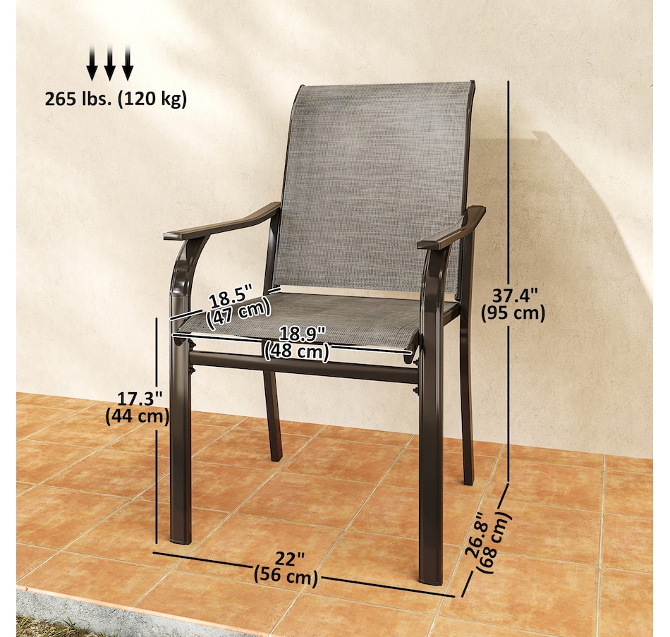 Image 964575_ALTMORE10.jpg, Product 964-575 / Price $109.99, Outsunny Patio Chairs Set of 2 with Armrest and High Backrest, Brown from Outsunny on TSC.ca's Home & Garden department
