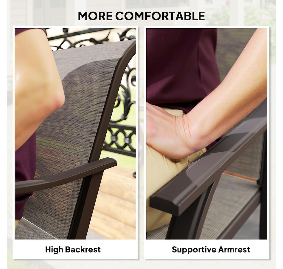 Image 964575_ALTMORE13.jpg, Product 964-575 / Price $109.99, Outsunny Patio Chairs Set of 2 with Armrest and High Backrest, Brown from Outsunny on TSC.ca's Home & Garden department
