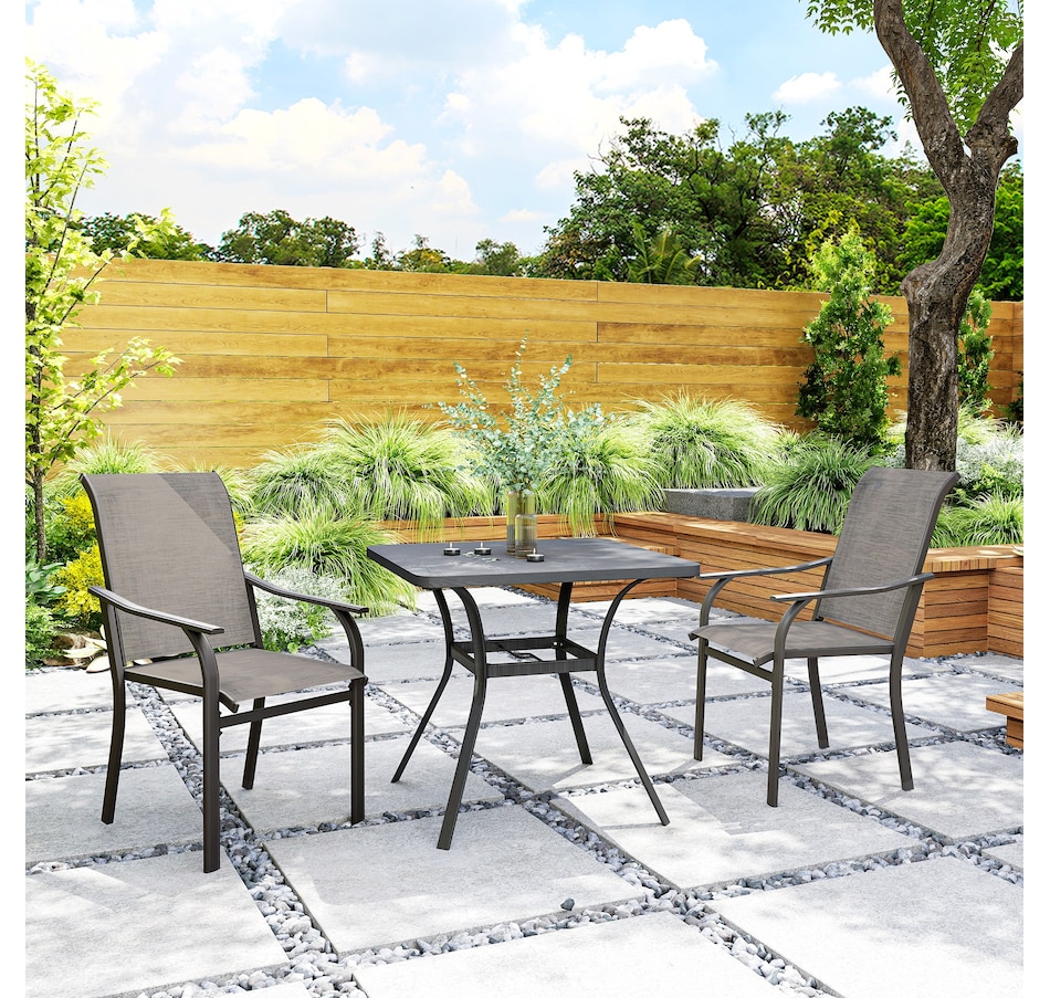 Image 964575_ALTMORE7.jpg, Product 964-575 / Price $109.99, Outsunny Patio Chairs Set of 2 with Armrest and High Backrest, Brown from Outsunny on TSC.ca's Home & Garden department