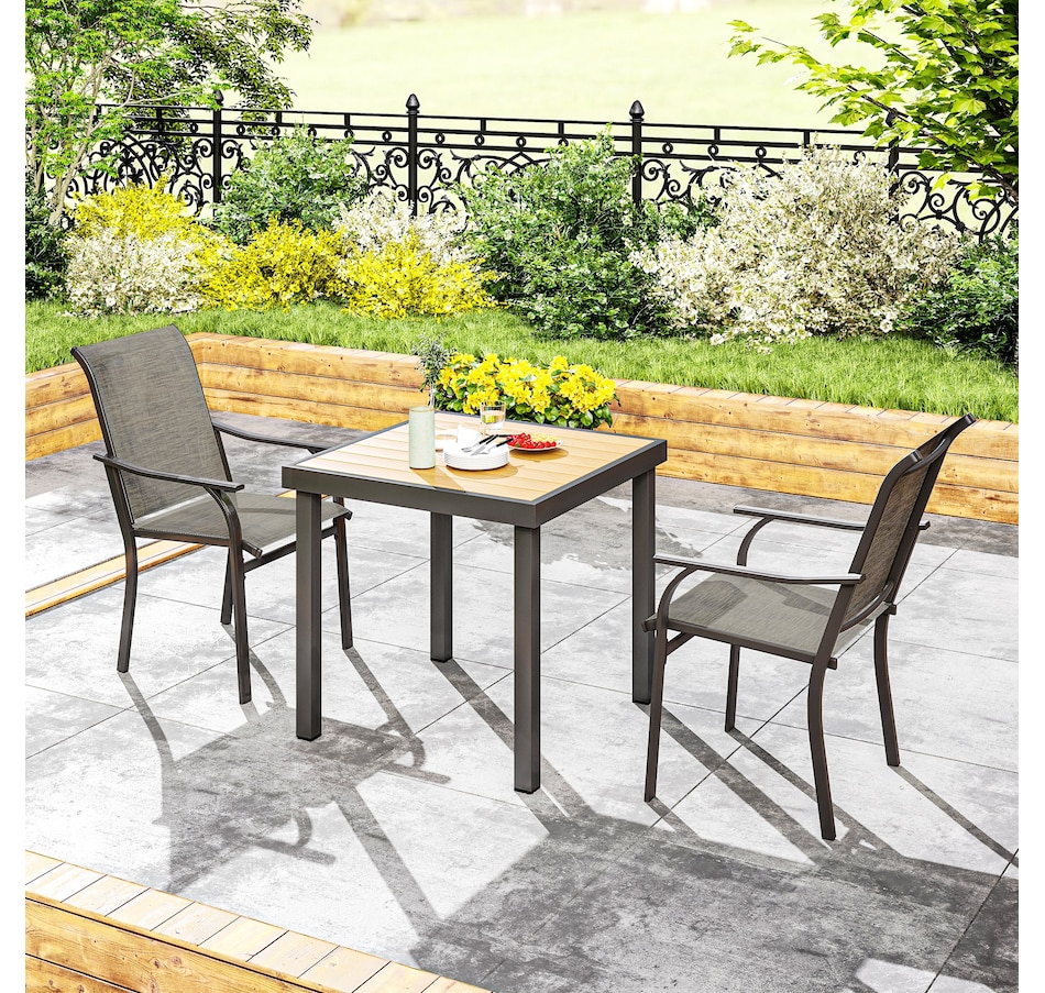 Image 964575_ALTMORE8.jpg, Product 964-575 / Price $109.99, Outsunny Patio Chairs Set of 2 with Armrest and High Backrest, Brown from Outsunny on TSC.ca's Home & Garden department