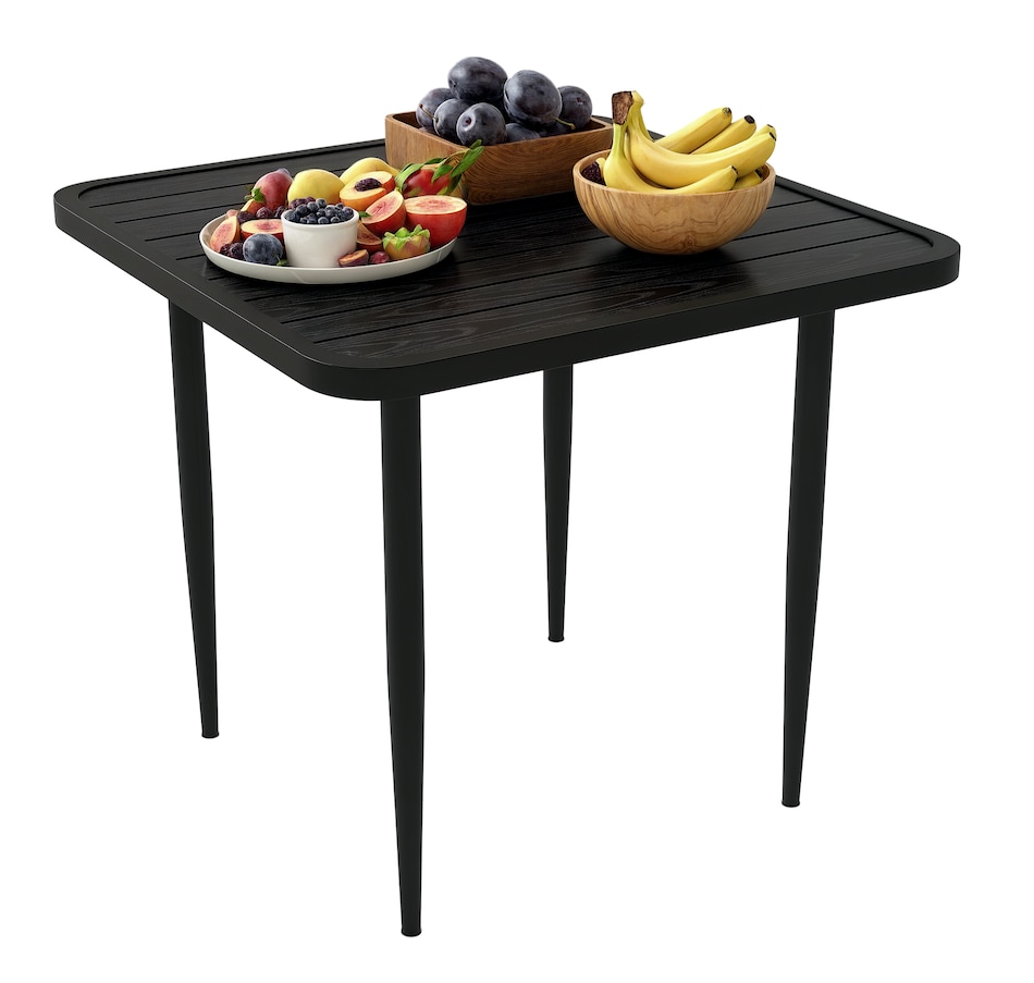 Image 964577.png, Product 964-577 / Price $103.99, Outsunny 31.5" Patio Dining Table for 4, Metal Square Outdoor Table, Black from Outsunny on TSC.ca's Home & Garden department