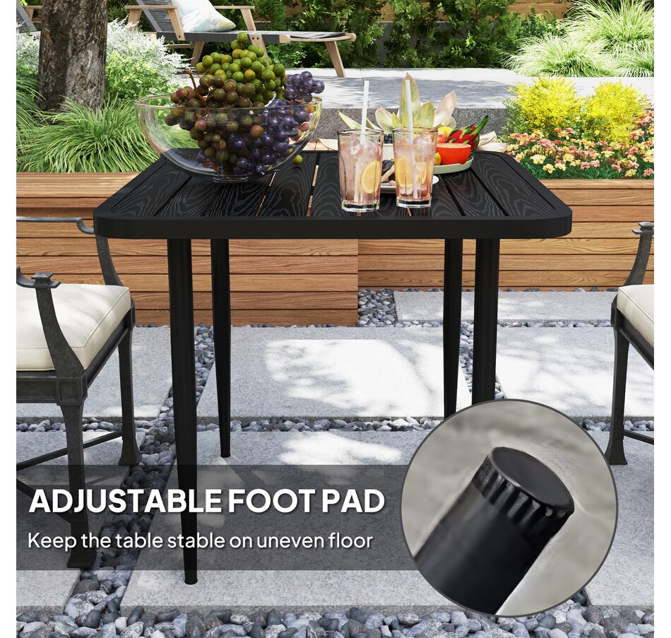 Image 964577_ALTMORE4.jpg, Product 964-577 / Price $103.99, Outsunny 31.5" Patio Dining Table for 4, Metal Square Outdoor Table, Black from Outsunny on TSC.ca's Home & Garden department