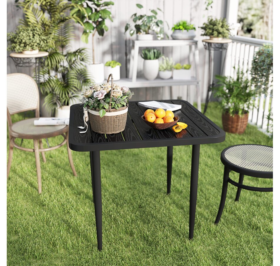 Image 964577_ALTMORE6.jpg, Product 964-577 / Price $103.99, Outsunny 31.5" Patio Dining Table for 4, Metal Square Outdoor Table, Black from Outsunny on TSC.ca's Home & Garden department