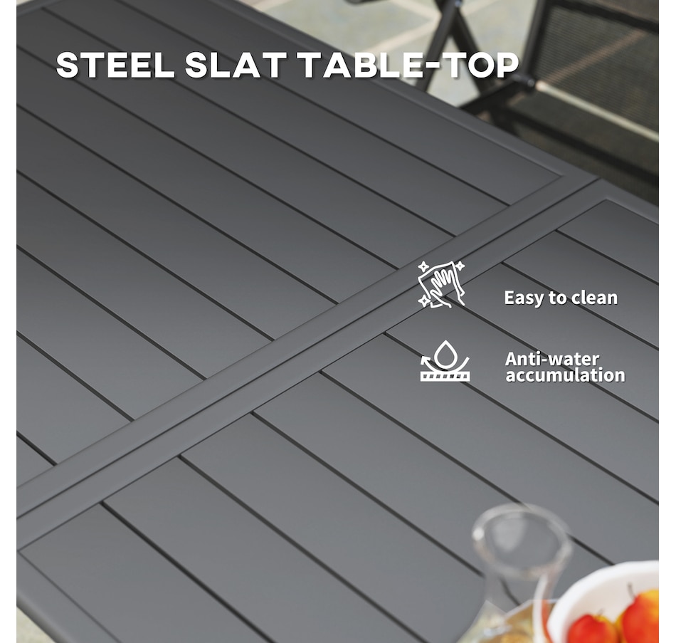 Image 964583_ALTMORE4.jpg, Product 964-583 / Price $125.99, Outsunny Rectangle Patio Dining Table for 6 Person, Outdoor Table, Grey from Outsunny on TSC.ca's Home & Garden department