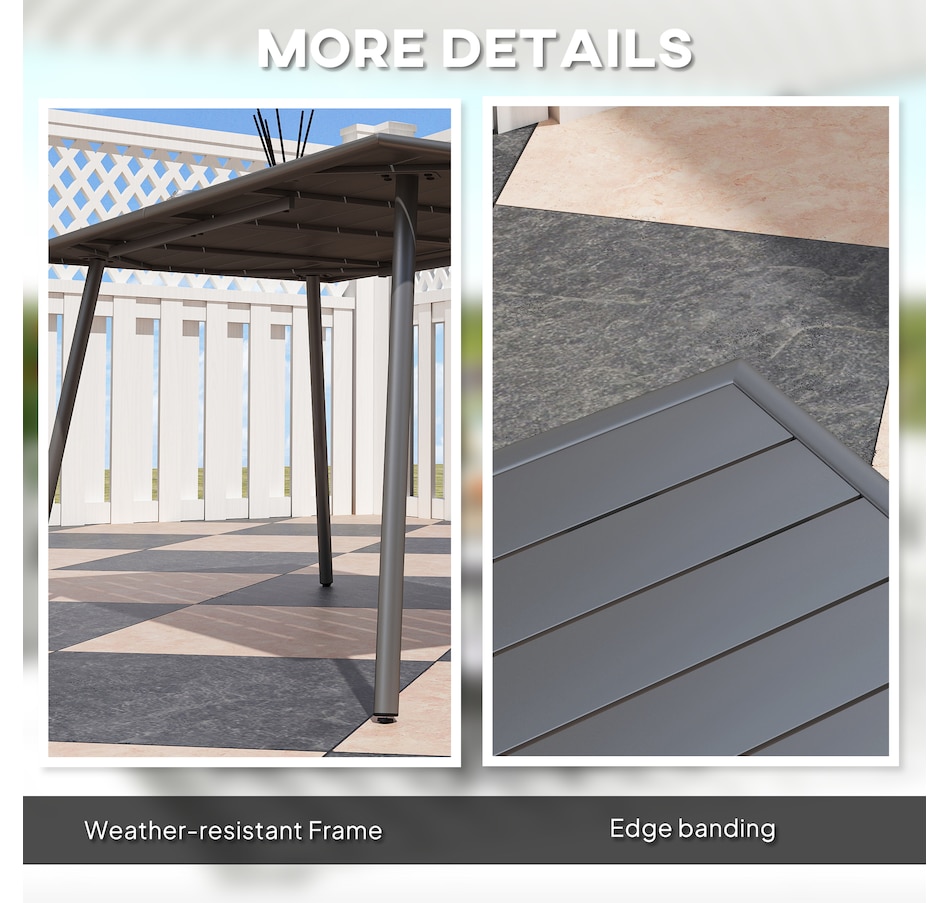 Image 964583_ALTMORE5.jpg, Product 964-583 / Price $125.99, Outsunny Rectangle Patio Dining Table for 6 Person, Outdoor Table, Grey from Outsunny on TSC.ca's Home & Garden department