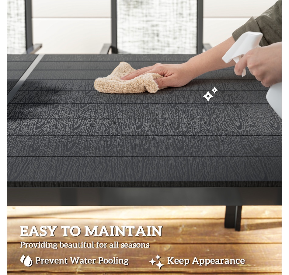 Image 964586_ALTMORE6.jpg, Product 964-586 / Price $449.99, Outsunny 7 Piece Outdoor Dining Set w/ 6 Stackable Chairs & Rectangle Table from Outsunny on TSC.ca's Home & Garden department