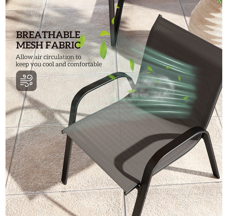 Image 964587_ALTMORE5.jpg, Product 964-587 / Price $189.99, Outsunny 4 Pieces Patio Furniture Set, Outdoor Conversation Set, Black from Outsunny on TSC.ca's Home & Garden department