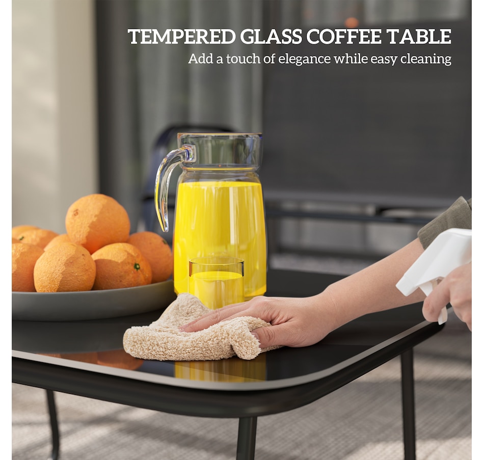 Image 964587_ALTMORE6.jpg, Product 964-587 / Price $189.99, Outsunny 4 Pieces Patio Furniture Set, Outdoor Conversation Set, Black from Outsunny on TSC.ca's Home & Garden department