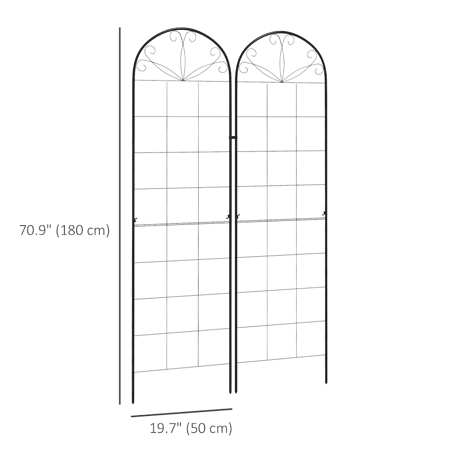Image 964590_ALTMORE11.jpg, Product 964-590 / Price $69.99, Outsunny 2 Pcs Garden Trellis for Climbing Plants, Outdoor Metal Trellis from Outsunny on TSC.ca's Home & Garden department