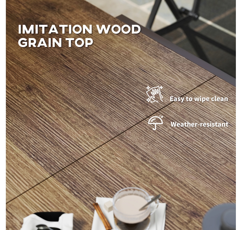 Image 964594_ALTMORE5.jpg, Product 964-594 / Price $459.99, Outsunny 63"-94.5" Extendable Patio Dining Table for 6-8 Person, Brown from Outsunny on TSC.ca's Home & Garden department