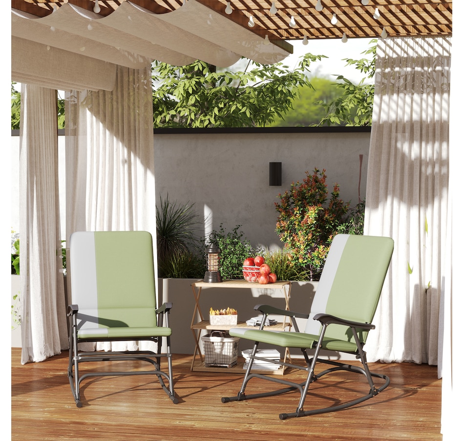 Image 964603_ALTMORE1.jpg, Product 964-603 / Price $199.99, Outsunny Folding Outdoor Rocking Chair Set of 2 from Outsunny on TSC.ca's Home & Garden department