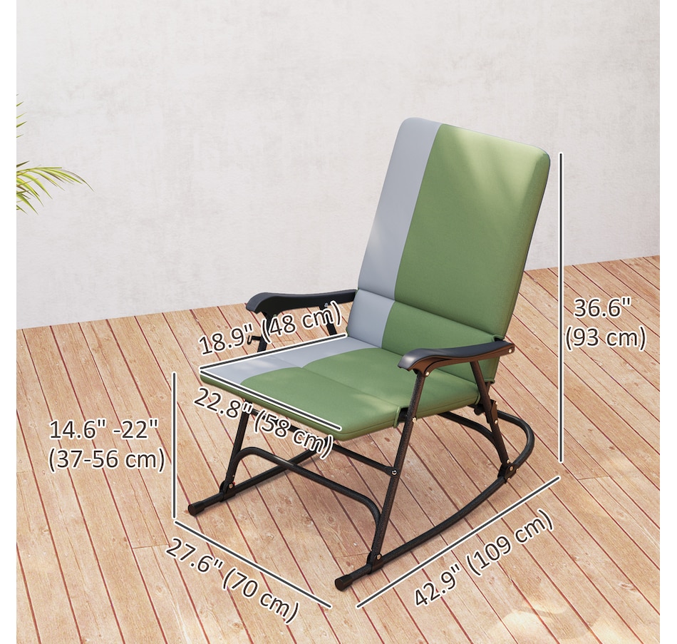 Image 964603_ALTMORE2.jpg, Product 964-603 / Price $199.99, Outsunny Folding Outdoor Rocking Chair Set of 2 from Outsunny on TSC.ca's Home & Garden department
