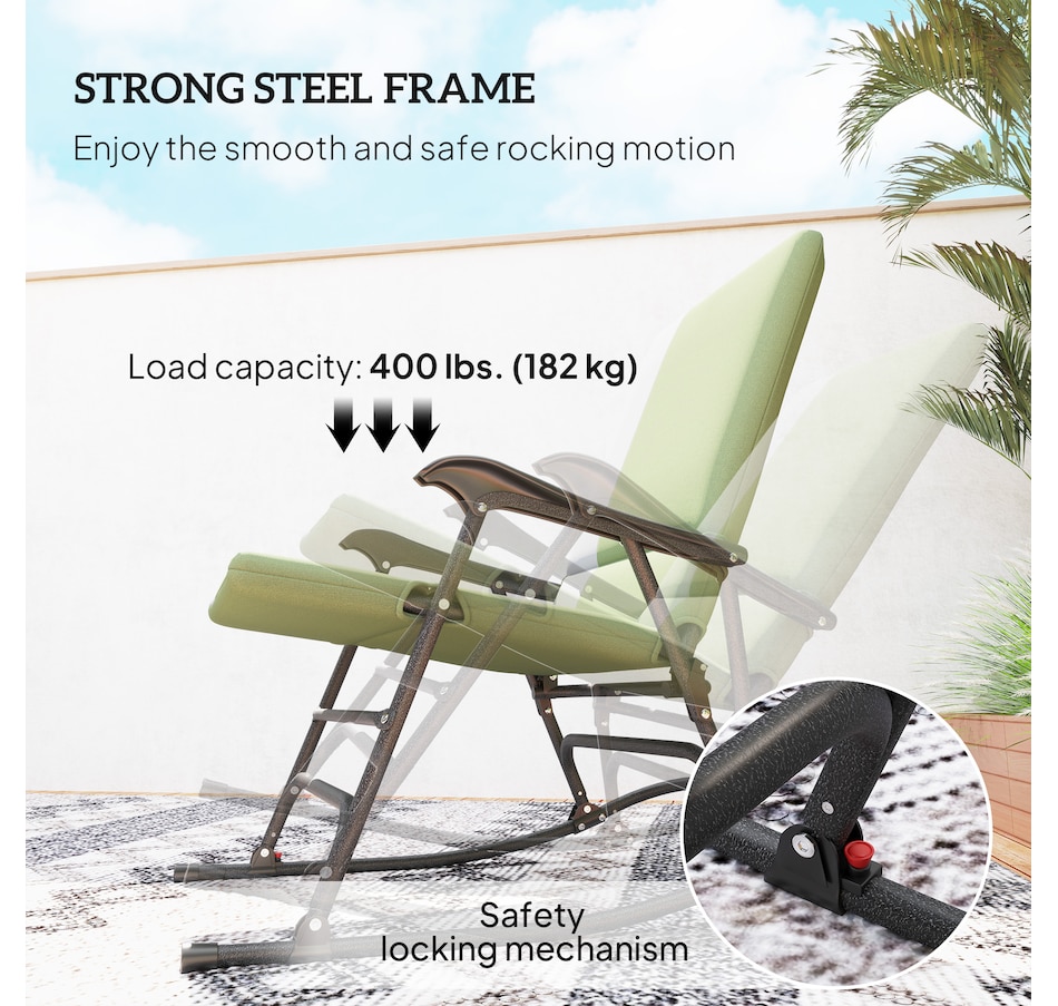 Image 964603_ALTMORE3.jpg, Product 964-603 / Price $199.99, Outsunny Folding Outdoor Rocking Chair Set of 2 from Outsunny on TSC.ca's Home & Garden department