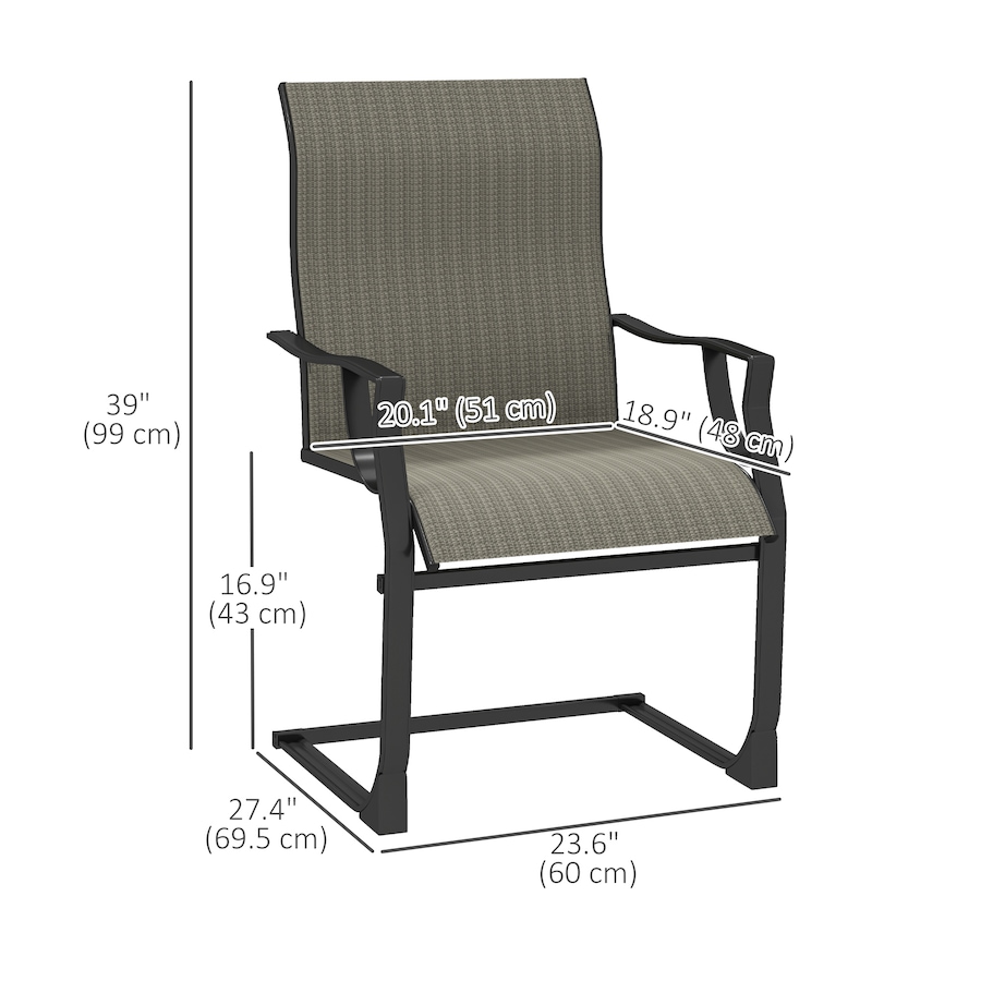 Image 964606_ALTMORE2.jpg, Product 964-606 / Price $176.00, Outsunny Patio Chairs Set of 2, C Spring Motion Outdoor Dining Chairs from Outsunny on TSC.ca's Home & Garden department