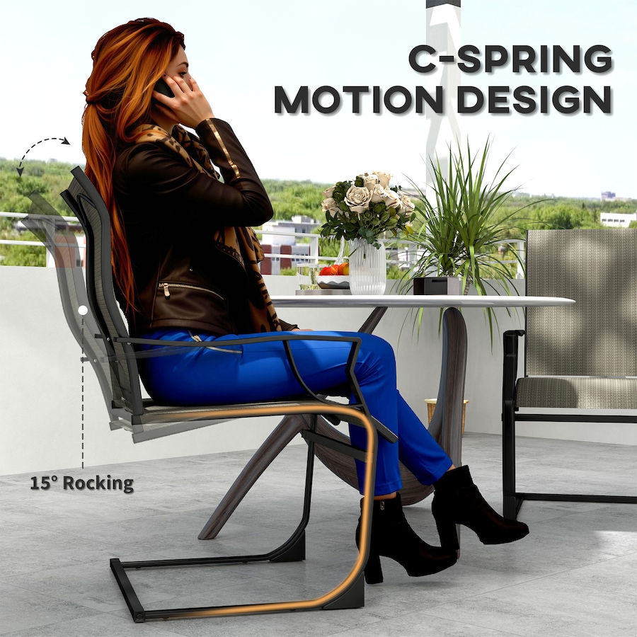 Image 964606_ALTMORE3.jpg, Product 964-606 / Price $176.00, Outsunny Patio Chairs Set of 2, C Spring Motion Outdoor Dining Chairs from Outsunny on TSC.ca's Home & Garden department