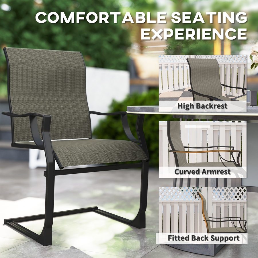 Image 964606_ALTMORE4.jpg, Product 964-606 / Price $176.00, Outsunny Patio Chairs Set of 2, C Spring Motion Outdoor Dining Chairs from Outsunny on TSC.ca's Home & Garden department