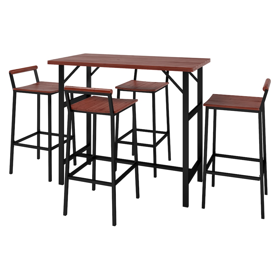 Image 964607.jpg, Product 964-607 / Price $319.99, Outsunny 5 Piece Patio Bar Set with 47" Bar Height Table and 4 Bar Stools from Outsunny on TSC.ca's Home & Garden department