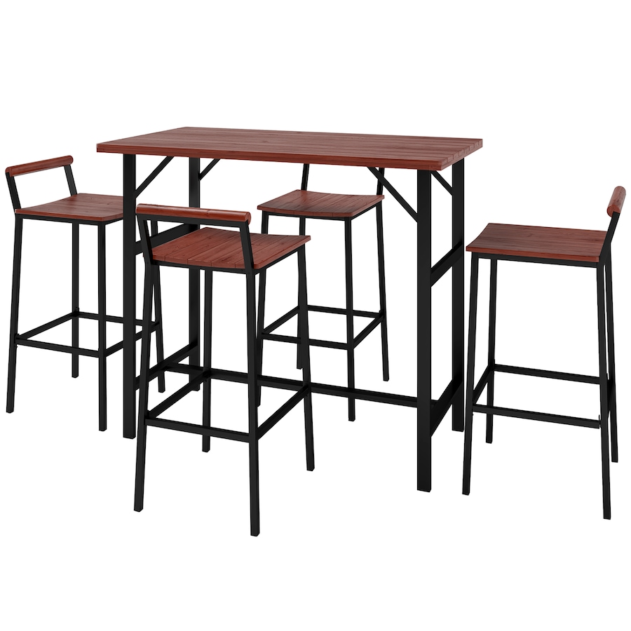 Image 964607.jpg, Product 964-607 / Price $285.99, Outsunny 5 Piece Patio Bar Set with 47" Bar Height Table and 4 Bar Stools from Outsunny on TSC.ca's Home & Garden department