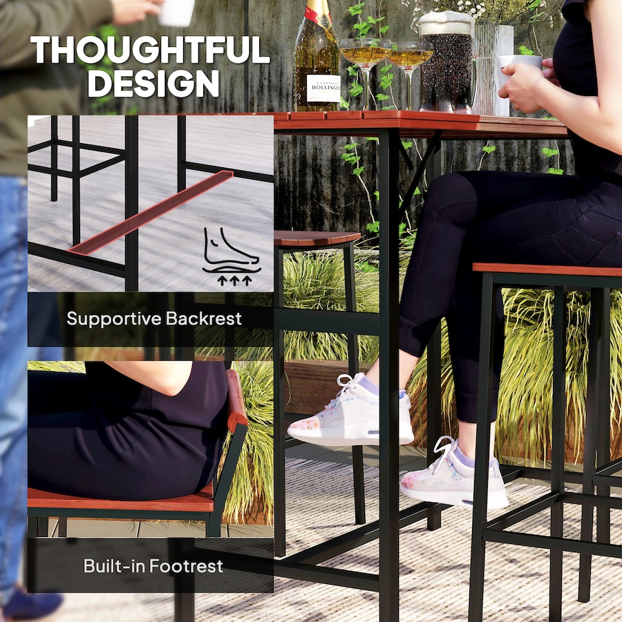 Image 964607_ALTMORE13.jpg, Product 964-607 / Price $285.99, Outsunny 5 Piece Patio Bar Set with 47" Bar Height Table and 4 Bar Stools from Outsunny on TSC.ca's Home & Garden department