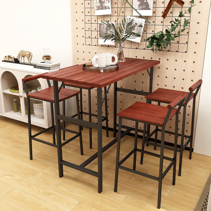 Image 964607_ALTMORE16.jpg, Product 964-607 / Price $285.99, Outsunny 5 Piece Patio Bar Set with 47" Bar Height Table and 4 Bar Stools from Outsunny on TSC.ca's Home & Garden department