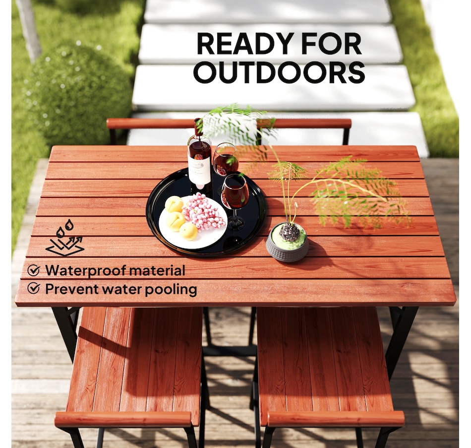 Image 964607_ALTMORE5.jpg, Product 964-607 / Price $319.99, Outsunny 5 Piece Patio Bar Set with 47" Bar Height Table and 4 Bar Stools from Outsunny on TSC.ca's Home & Garden department