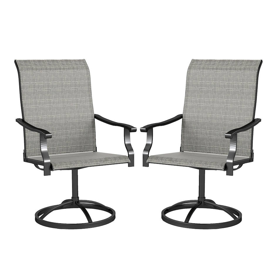 Image 964609.jpg, Product 964-609 / Price $209.99, Outsunny Patio Swivel Chairs Set of 2, High Back Mesh Outdoor Chairs, Grey from Outsunny on TSC.ca's Home & Garden department