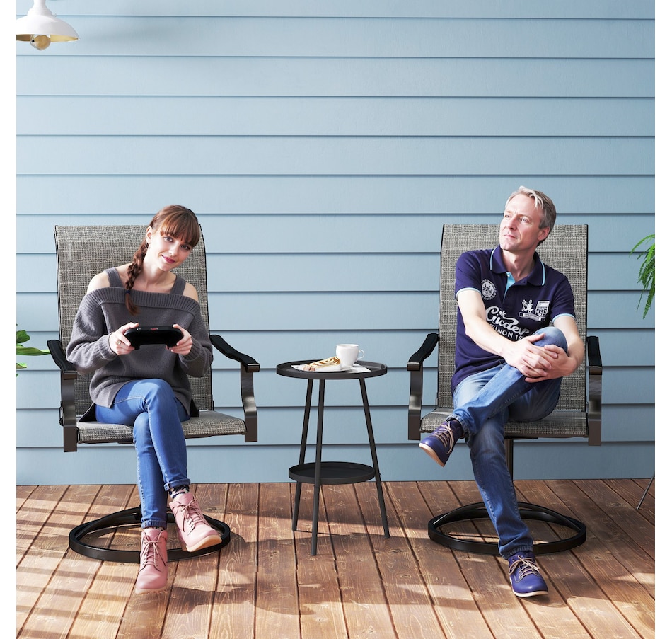Image 964609_ALTMORE10.jpg, Product 964-609 / Price $209.99, Outsunny Patio Swivel Chairs Set of 2, High Back Mesh Outdoor Chairs, Grey from Outsunny on TSC.ca's Home & Garden department