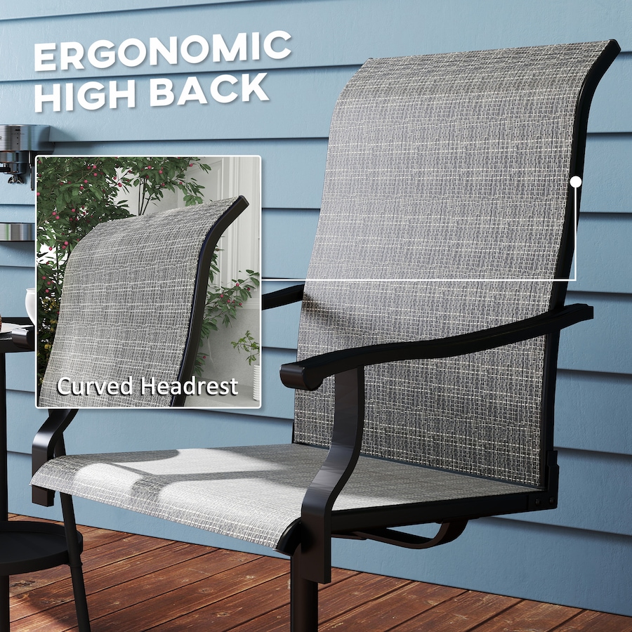 Image 964609_ALTMORE5.jpg, Product 964-609 / Price $259.99, Outsunny Patio Swivel Chairs Set of 2, High Back Mesh Outdoor Chairs, Grey from Outsunny on TSC.ca's Home & Garden department