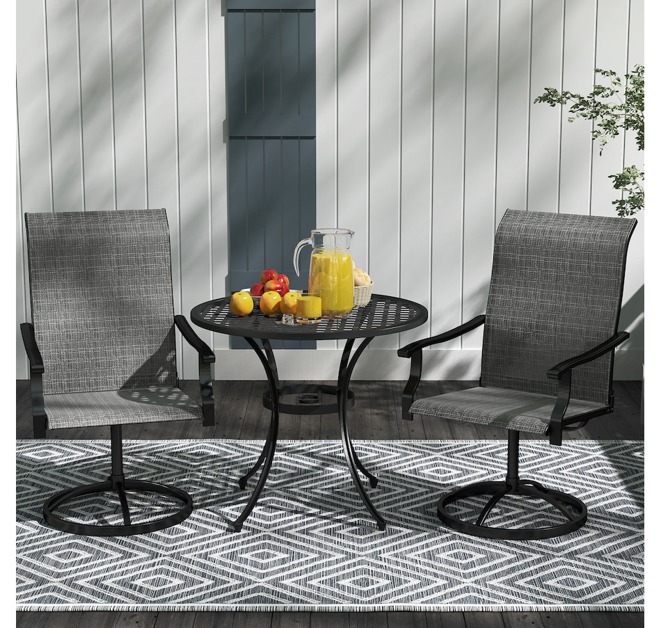 Image 964609_ALTMORE6.jpg, Product 964-609 / Price $209.99, Outsunny Patio Swivel Chairs Set of 2, High Back Mesh Outdoor Chairs, Grey from Outsunny on TSC.ca's Home & Garden department
